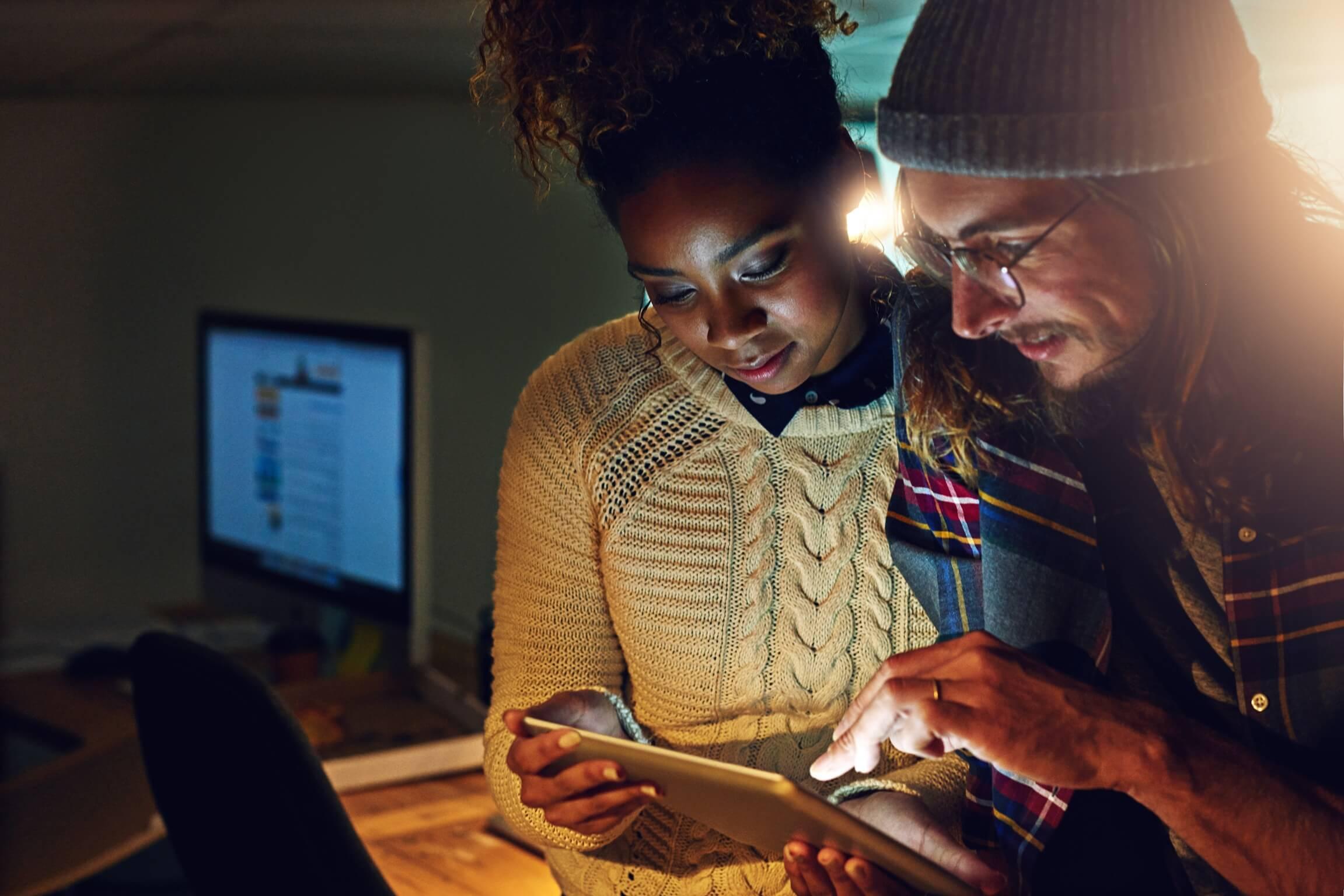 People collaborating securely